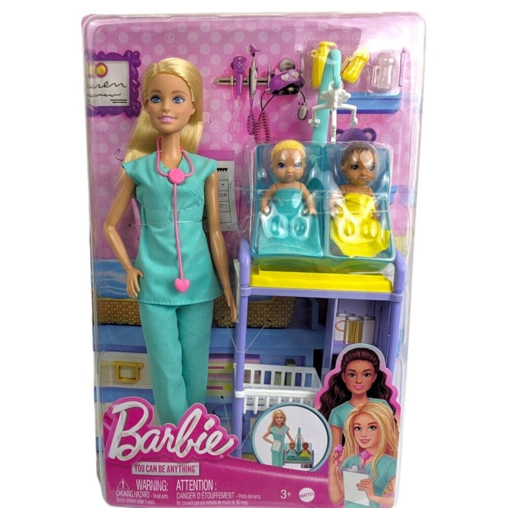 Barbie Careers Baby Doctor You Can Be Anything Doll Play Set Babies 2023 NWT